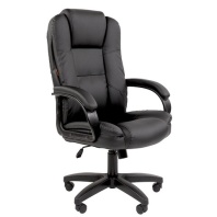 Кресло офисное Chairman CH 600 LT, экокожа, черное, ш/к 61767, 7158667