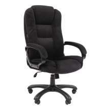 Кресло офисное Chairman CH 600, велюр, черное, ш/к 61804, 7158676