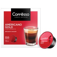 Кофе в капсулах COFFESSO "Americano Gold" для кофемашин Dolce Gusto, 16 порций, 102152 Кофе в капсулах COFFESSO "Americano Gold" для кофемашин Dolce Gusto, 16 порций, 102152
