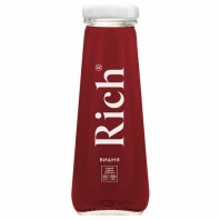 Нектар RICH 0,2 л, вишня, подходит для детского питания, стеклянная бутылка, 1714901