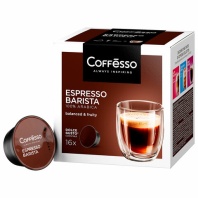 Кофе в капсулах COFFESSO "Espresso Barista" для кофемашин Dolce Gusto, 16 порций, ш/к, 102154 Кофе в капсулах COFFESSO "Espresso Barista" для кофемашин Dolce Gusto, 16 порций, ш/к, 102154