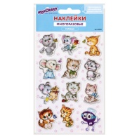 Наклейки гелевые "Кошки-мышки", многоразовые, с тиснением фольгой, 10х15 см, ЮНЛАНДИЯ, 661815 Наклейки гелевые "Кошки-мышки", многоразовые, с тиснением фольгой, 10х15 см, ЮНЛАНДИЯ, 661815