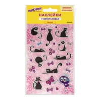 Наклейки зефирные "Кошки", многоразовые, с блестками, 10х15 см, ЮНЛАНДИЯ, 661825 Наклейки зефирные "Кошки", многоразовые, с блестками, 10х15 см, ЮНЛАНДИЯ, 661825
