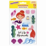 Наклейки из EVA "Русалки", 15 штук, ассорти, 13х21 см, ЮНЛАНДИЯ, 662681 Наклейки из EVA "Русалки", 15 штук, ассорти, 13х21 см, ЮНЛАНДИЯ, 662681
