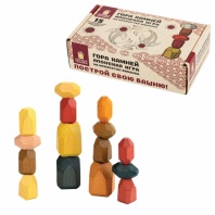 Балансир-головоломка "Башня Туми Иши", 15 цветных деревянных камней, ЗОЛОТАЯ СКАЗКА, 665257 Балансир-головоломка "Башня Туми Иши", 15 цветных деревянных камней, ЗОЛОТАЯ СКАЗКА, 665257