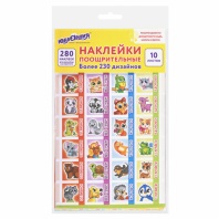 Наклейки бумажные поощрительные, АССОРТИ 280 наклеек, 16х10 см, глиттер, ЮНЛАНДИЯ, 665521 Наклейки бумажные поощрительные, АССОРТИ 280 наклеек, 16х10 см, глиттер, ЮНЛАНДИЯ, 665521