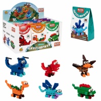 Конструктор пластиковый "Blockformers. ДИНОЗАВРИКИ", АССОРТИ, 6 видов, дисплей, 1TOY, Т23985 Конструктор пластиковый "Blockformers. ДИНОЗАВРИКИ", АССОРТИ, 6 видов, дисплей, 1TOY, Т23985