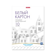 Белый картон глянцевый в папке ErichKrause, А4, 10 листов, игрушка-набор для детского творчества