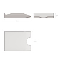 Лоток пластиковый для бумаг ErichKrause Office, дымчатый