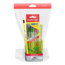 Набор настольный пластиковый ErichKrause Base, Neon, желтый