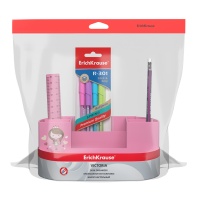 Набор настольный пластиковый ErichKrause Victoria, Pastel Princess, розовый