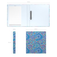 Папка-регистратор на 2 кольцах ErichKrause, Enigma, А4, 35 мм, голубой