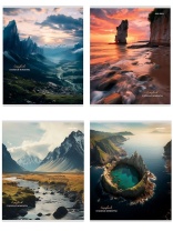 Тетрадь А5  96л кл. Проф-Пресс "Виды природы - 1" 4 диз., белизна 87%