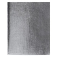 Тетрадь А5  96л кл. скоба бумвинил Hatber "Серебро"*