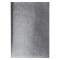 Тетрадь А5  96л ЛИН. скоба бумвинил Hatber "Серебро"*