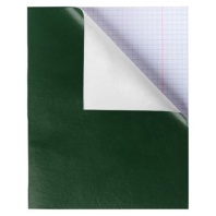 Тетрадь А5  48л кл. скоба бумвинил Hatber "Зелёный" белизна 70%*