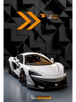 Ежедневник недат. А5 128л., 7БЦ "Белый гиперкар" мат.лам., выб.лак.