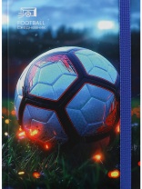 Ежедневник недат. А5 128л., 7БЦ "Мяч на газоне" софт-тач, резинка