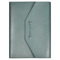 Ежедневник-органайзер недат А5+ кожзам., мягк.пер., 120л. "Краст зеленый" ляссе