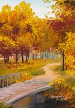 Ежедневник учителя А5 7БЦ, 288стр. "Осень" УФ-лак