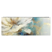 Планинг недат. 310*115мм  64л., кожзам., мякг.пер., гребень "Цветок" тисн.фольгой