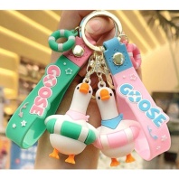 Брелок "deVENTE. Гусь" 4*3см с карабином, каучуковый, 2диз.