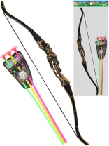Игрушка лук со стрелами на присосках 3шт, колчан, 56см