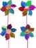 Ветрячок 28см "Цветок радуги"