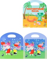 Игра магнитная "Зайцы на лужайке" 25*21см 16 эл., 3+