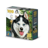 Пазл 3D  100 дет.  31*23см "Хаски"