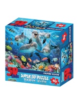 Пазл 3D  63 дет.  31*23см "Дельфиний восторг"