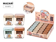 Точилка пласт. 2 отв. "Капибара 2" с контейнером, 4 цв. Точилка пласт. 2 отв. "Капибара 2" с контейнером, 4 цв.