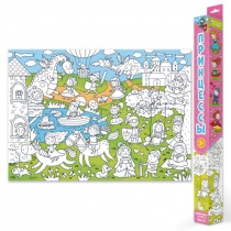 Раскраска-плакат "Для малышей. Принцессы" 700*500мм, 1л.