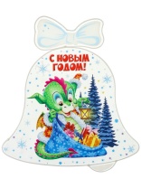 Витражная наклейка 30*33см  "Славный праздник"