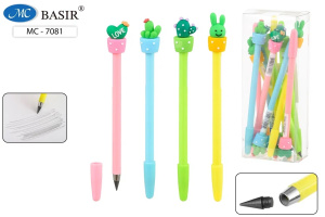 Карандаш вечный MC Basir "Кактус" с ластиком (цена за шт.)