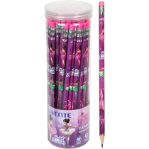 Карандаш deVENTE HB Ballet Academy, трёхгранный, с ластиком, туба