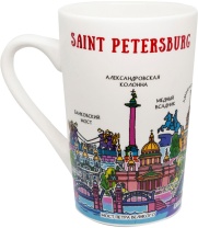 Кружка сувенирная 320мл, "Санкт-Петербург. Пиктограмма"