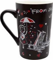 Кружка сувенирная 320мл, СПб. From SPb with love