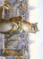 Магнит сувенирный СПБ. "Коты Румянцева": Белые ночи