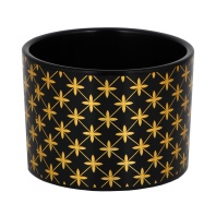 Кашпо керамическое 11*11*8см, цвет золотые звезды
