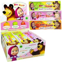 Жевательная конфета Маша и Медведь 11гр. /уп.48 шт./ ассорти