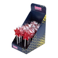 Карамельный  "Леденец "Звезда" 20 гр. ,/уп.20 шт./ со вкусом клубники