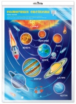 Наклейки оформительские А4 Солнечная система