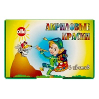 Набор акрил. красок   6 цв, 100гр, "Планета Творчества"