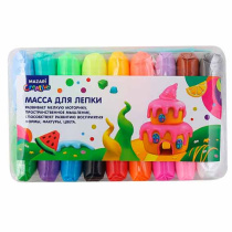 Масса для лепки, 18 цветов по 13 г, пластиковые стеки 3 шт в комплекте, ОПП-упаковка|ДА|M-4194-18
