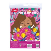 Роспись по дереву 20*30см  "Весенний букет"