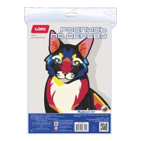 Роспись по дереву 20*30см  "Мудрый кот"