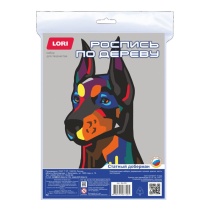 Роспись по дереву 20*30см  "Статный доберман"