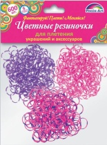 Набор резинок для плетения 600 шт Ассорти Микс двухцветный 1