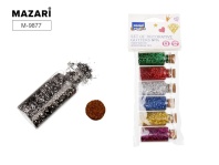 Блёстки декоративные в стекл.колбе 6цв*10гр (14)